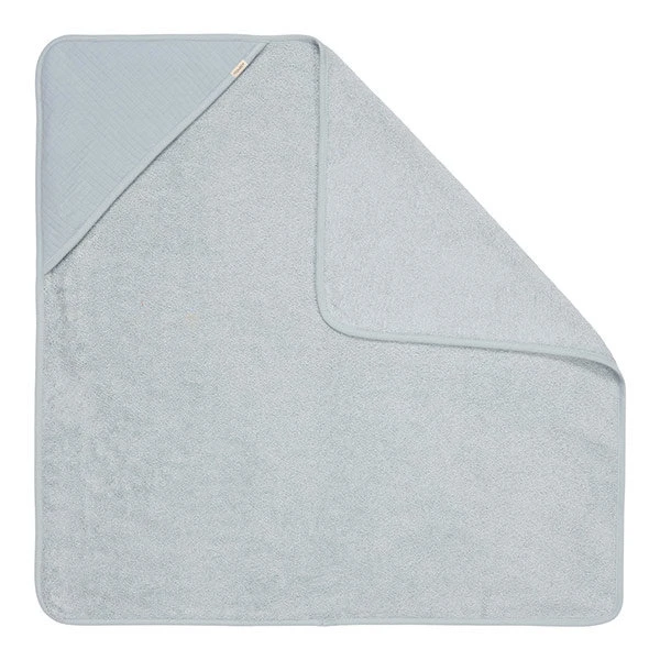 Little Dutch Badcape Pure Soft Blue - 75x75 Cm 2 Little Dutch Badcape Pure Soft Blue - 75x75 Cm - Afbeelding 2