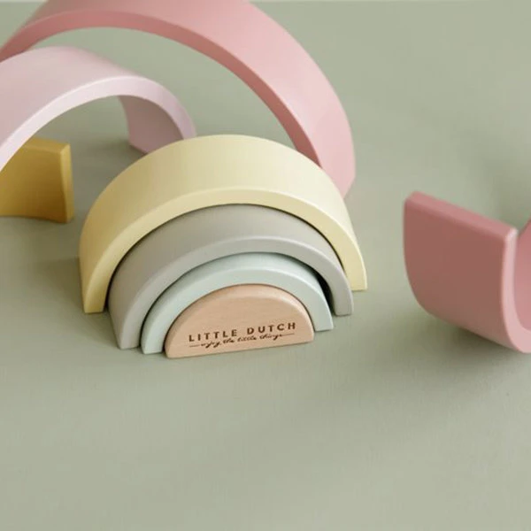 Little Dutch Houten Regenboog Pink +12M 3 Little Dutch Houten Regenboog Pink +12M - Afbeelding 3