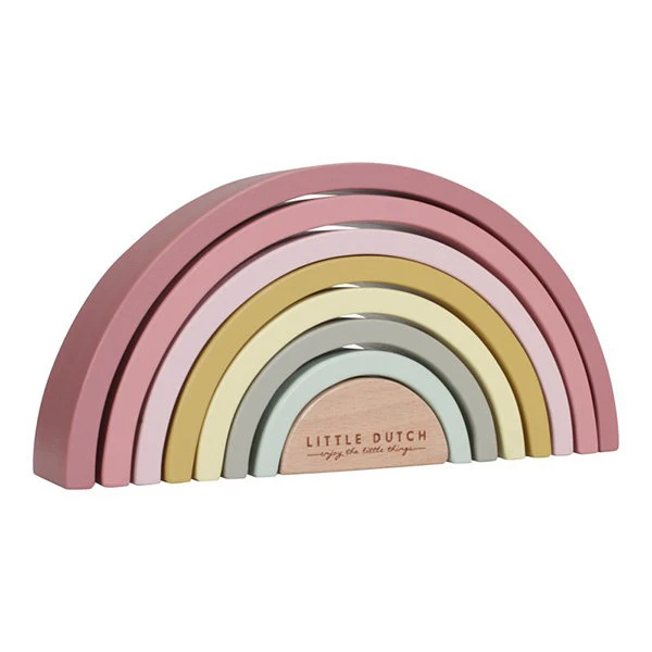 Little Dutch Houten Regenboog Pink +12M 4 Little Dutch Houten Regenboog Pink +12M - Afbeelding 4