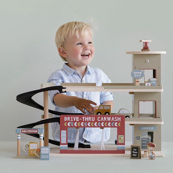 Little Dutch Houten Speelset - Garage 1 Little Dutch Houten Speelset - Garage