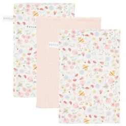 Little Dutch Washandjes Set Flowers & Butterflies/Pure Soft Pink