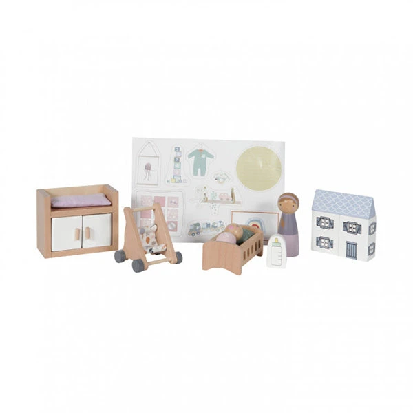 Poppenhuis Speelset Babykamer - Little Dutch 1 Poppenhuis Speelset Babykamer - Little Dutch